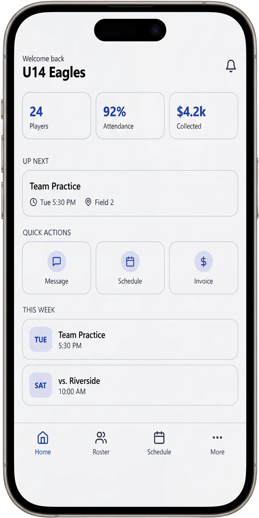 Gridly home screen on iPhone